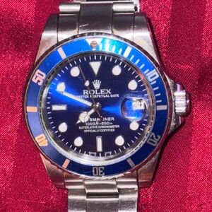Rolex Submariner with Blue and Silver Accents